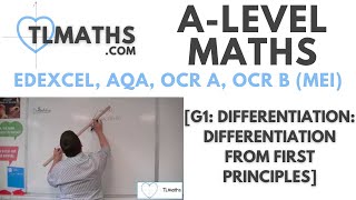 ALevel Maths G111 Differentiation Differentiation From First Principles [upl. by Atinad]