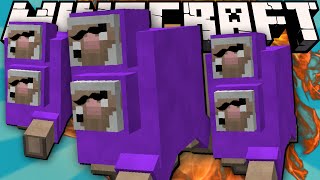 PURPLE SHEP IS EVERYWHERE  Minecraft Mods [upl. by Anjela978]