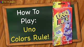 How to play Uno Colors Rule [upl. by Dahlstrom]