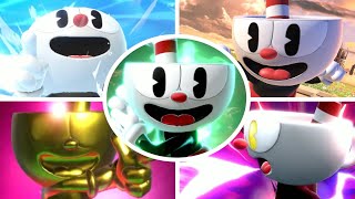 Cuphead All Victory Poses Final Smash Taunts amp Palutena Guidance in Smash Bros Ultimate [upl. by Yellhsa546]