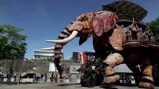 Frances giant mechanical elephant roars back to life after lockdown [upl. by Ahcropal775]