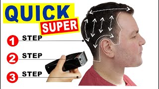 QUICK amp EASY HOME HAIRCUT TUTORIAL  How To Cut Mens Hair With Clippers Tutorial [upl. by Jilleen899]