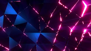 Geometric Bright Neon Triangular Background video  Footage  Screensaver [upl. by Eimiaj368]