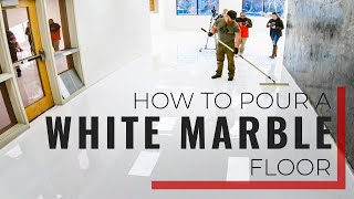 HOW TO  Pour a White Marble Floor [upl. by Auod]