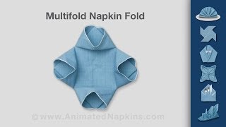 Napkin Folding  How to Make a MultiFold Design [upl. by Gans]