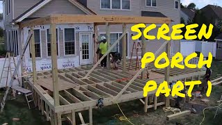 Building a Deck With a Screen Porch  PART 1 [upl. by Aiuqet]