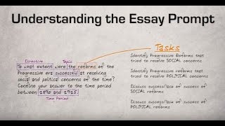 1 Understanding the Essay Prompt [upl. by Odravde]