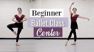 Beginner Ballet Class Center  At Home Workout  Kathryn Morgan [upl. by Neeven]