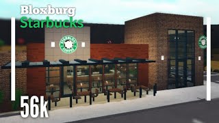 56K Starbucks Coffee Shop SpeedBuild  Bloxburg ROBLOX [upl. by Ainessey]