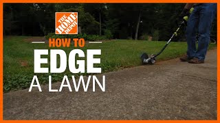 How to Edge a Lawn  The Home Depot [upl. by Nlocnil]