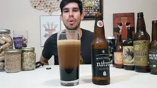 LeftHand Milk Stout Nitro Hard Pour Beer Review Ep 88 [upl. by Ohce56]