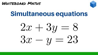 Solving simultaneous equations by elimination [upl. by Gladys]