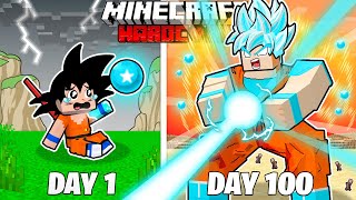 I Survived 100 Days as DIAMOND GOKU in HARDCORE Minecraft [upl. by Ackler]