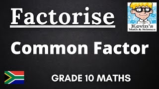 6 Common Factor  factorisation grade 10 [upl. by Margo767]