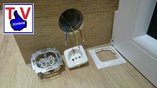 Steckdose anschließen 230V DIY Busch Jaeger Anleitung  electrical outlet installation tutorial UP [upl. by Aniz]