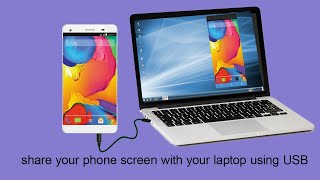 how to share your phone screen with your laptop using USB [upl. by Ikkaj]