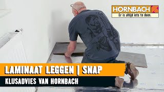 Laminaat leggen met HORNBACH Legsysteem Snap [upl. by Etam]