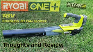 Ryobi 18V cordless leaf blower review [upl. by Adnohrahs]