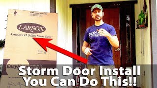 How To Install A Storm Door  Larson EasyHang  DIY Very Easy★ [upl. by Rabah]