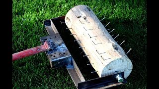 DIY  How To Make A Lawn Roller Aerator [upl. by Uhayile]