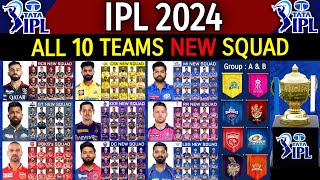 IPL 2024  All 10 Teams Squad  All Teams Squad IPL 2024  All Teams Players List IPL 2024 IPL 2024 [upl. by Atnas]