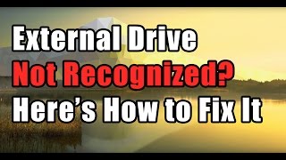 How to Fix External Drive Not Recognized Error in Windows [upl. by Uahc]