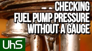 Checking fuel pump pressure without a gauge  Tech Minute [upl. by Eimerej]