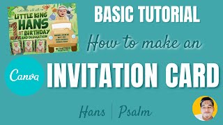 How to Make a Birthday Invitation Card I Tutorial I Canva [upl. by Artap]