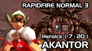 MHFU Desert Tail LBG Rapidfire Normal 3 vs Akantor Heroics Solo  720 [upl. by Haleeuqa]