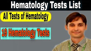 Hematology Tests List [upl. by Naryt920]