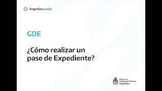 GDE  ¿Cómo realizar un pase de Expediente [upl. by Eelirem]