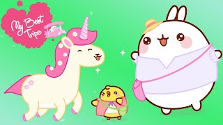 Molang and Piu Piu  Trip with a unicorn 🦄  MyBestTrips [upl. by Shena699]