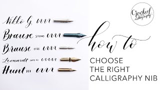 Choosing the Right Calligraphy Nibs  CROOKED CALLIGRAPHY [upl. by Ahsen846]