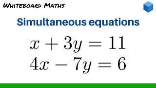 Solving simultaneous equations by substitution [upl. by Eulau]