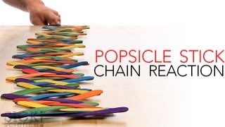 Popsicle Stick Chain Reaction  Sick Science 144 [upl. by Hudson]