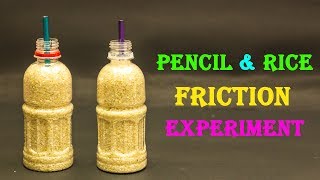 Kids Science Experiment Friction With Rice [upl. by Ahsirat]