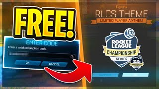 NEW FREE RLCS REDEEM CODES ON ROCKET LEAGUE [upl. by Akyssej280]