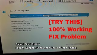 Legacy Support Enable and Secure Boot Disable  Enable PXE  Legacy boot BIOS settings HP [upl. by Stier]