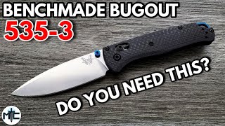 Benchmade Bugout 5353 S90V  Carbon Fiber Folding Knife  Overview and Review [upl. by Descombes246]