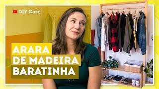 DIY  Como fazer arara de madeira gastando pouco com Karla Amadori [upl. by Ednihek888]