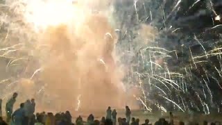 Barge carrying New Years Eve fireworks explodes during display in eastern Australia [upl. by Baun705]