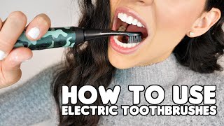 How To Use An Electric Toothbrush Correctly [upl. by Enaerb]