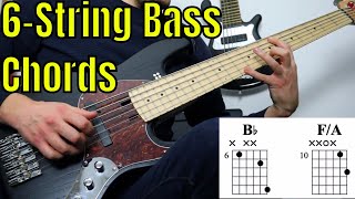 Chord Progression on 6String Bass with Chord Diagrams  Bass Practice Diary  2nd February 2021 [upl. by Adiv179]