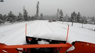 Snow Plowing a Long Road With My Kubota [upl. by Liahkim]