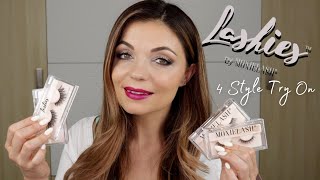 Lashies Review  4 Style Try On and Update On These NEW Lashes by Moxielash [upl. by Orren496]