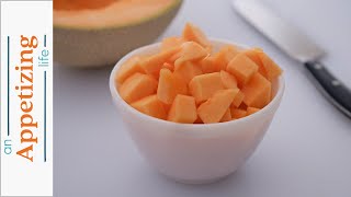 How to Cut a Cantaloupe  Kitchen Basics [upl. by Donovan]