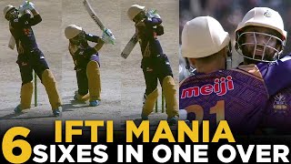 6 Sixes in a Row By Ifti Mania Against Wahab Riaz  Exhibition Match  Quetta vs Peshawar  MA2L [upl. by Wier]