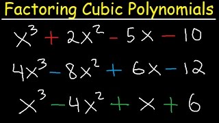 Factoring Cubic Polynomials Algebra 2 amp Precalculus [upl. by Longo815]