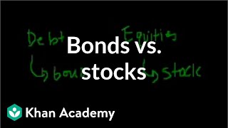 Bonds vs stocks  Stocks and bonds  Finance amp Capital Markets  Khan Academy [upl. by Fricke296]