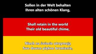 Hymn Niemiec  National Anthem of Germany DEENPL lyrics [upl. by Retxed519]